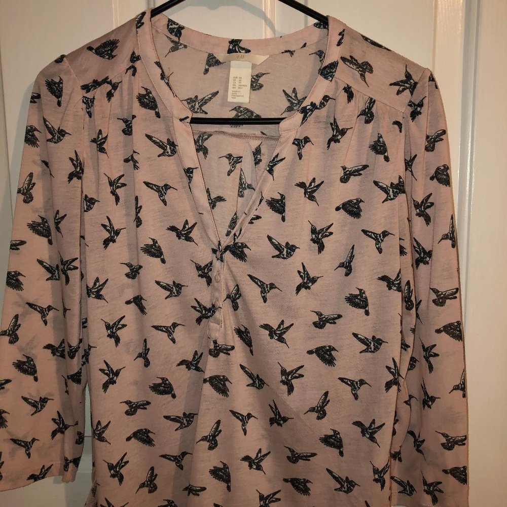 Long sleeve hummingbird shirt